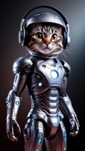 Cat Cyber Punk Wallpaper