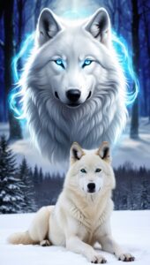 Canine Art: The Spirit Wolf and the Winter Sentinel