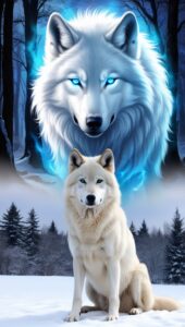 Canine Art: The Spirit Wolf and the Winter Sentinel