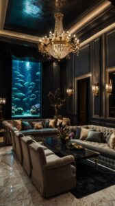 Exquisite Luxury Houses and Mansions with Grand Aquariums and Opulent Interiors