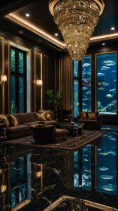 Exquisite Luxury Houses and Mansions with Grand Aquariums and Opulent Interiors