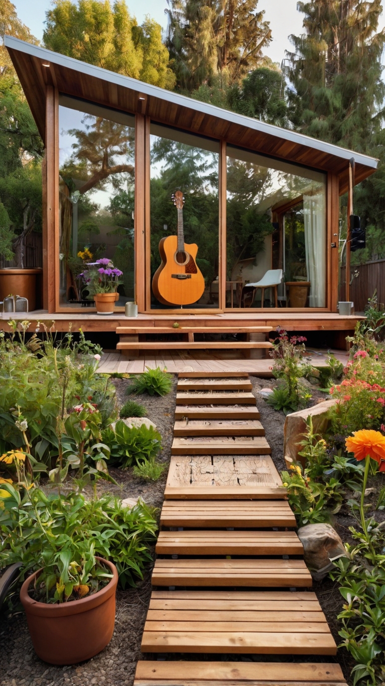 Backyard Studio with Instruments