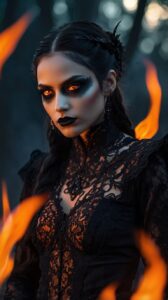 Enchantress of Flames in dark fantasy setting