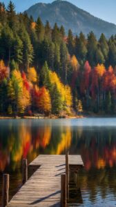 Cozy Lake Cabin in Autumn