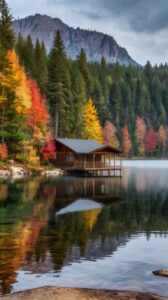 Autumn Splendor at the Lake Cabin