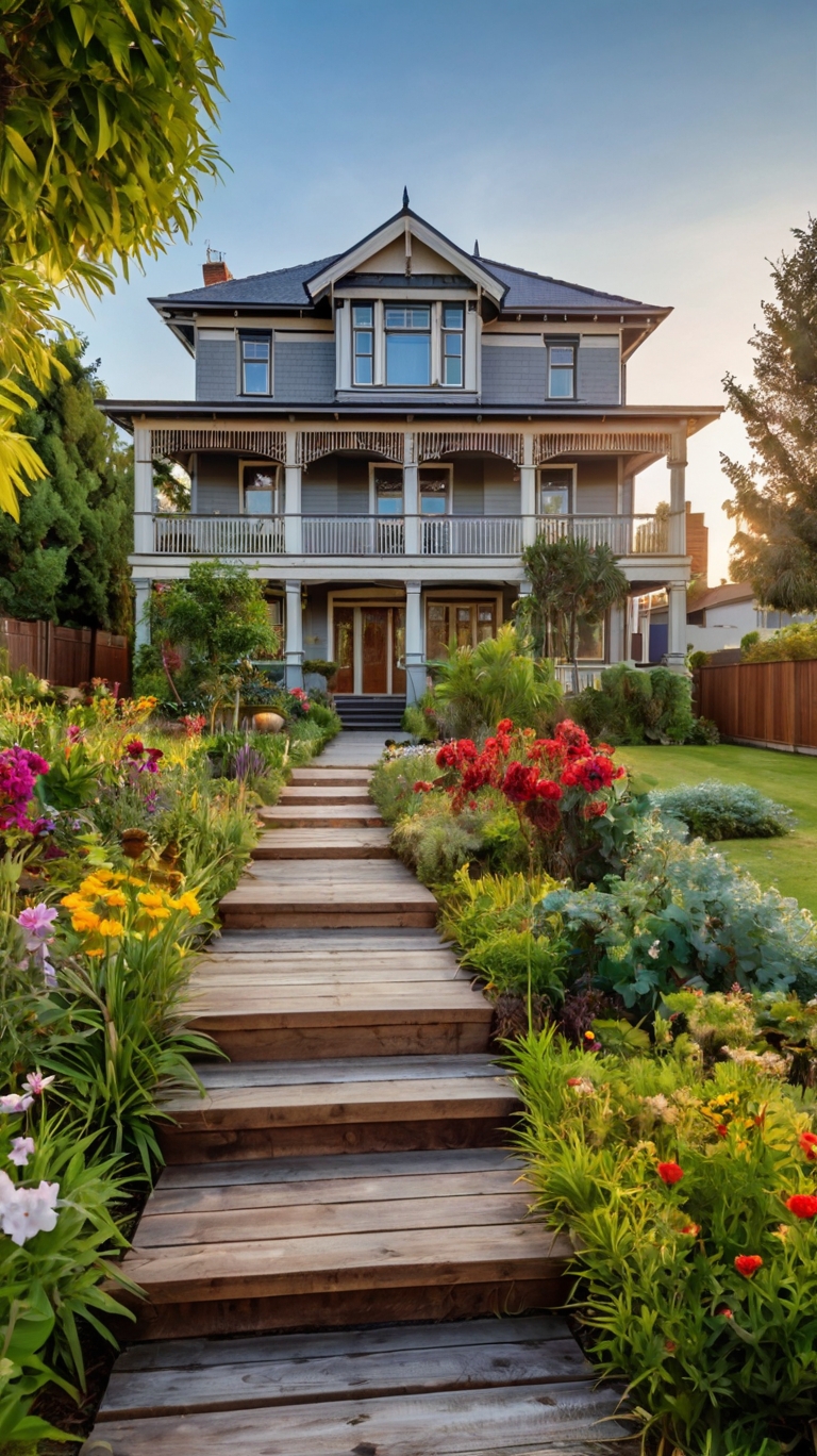 Victorian house morning serenity