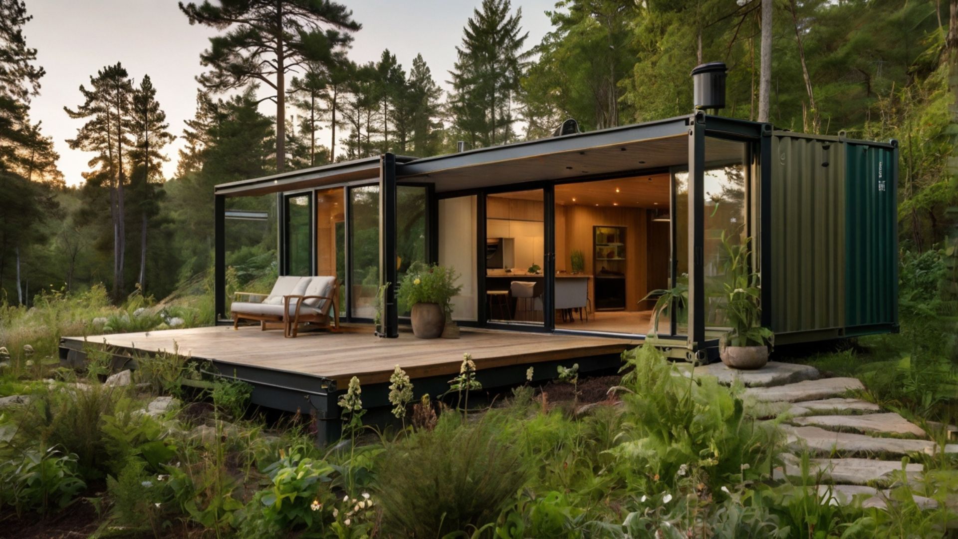 Luxury Container House with Infinity Pool