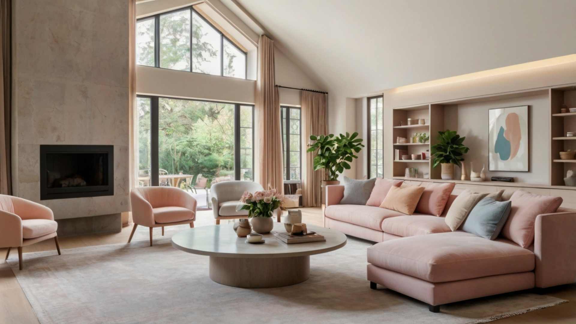 Minimalist Dream House Interior in Pastel Shades